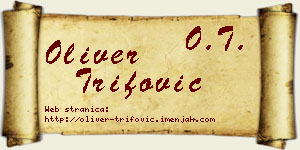 Oliver Trifović vizit kartica